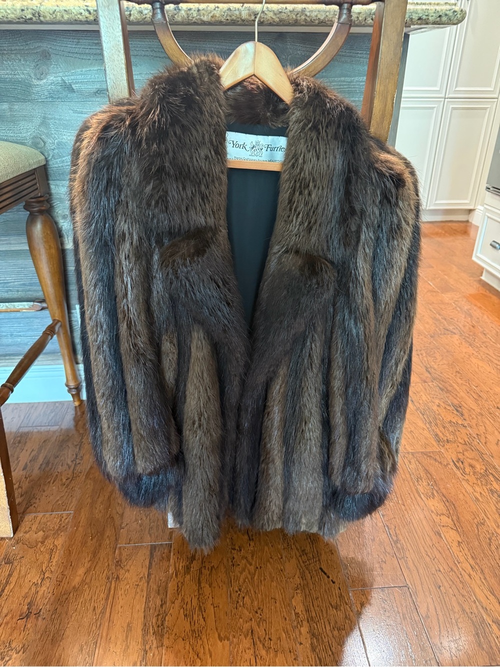 York Furrier raccoon fur coat